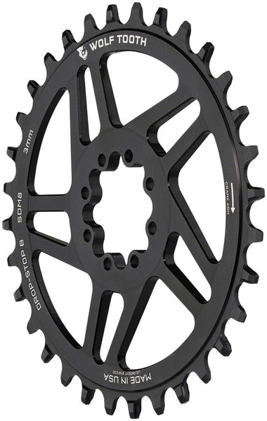WOLF TOOTH DROP-STOP B SDM844T チェーンリング Wolf Tooth Direct Mount Chainring - 28t, SRAM Direct Mount, Drop