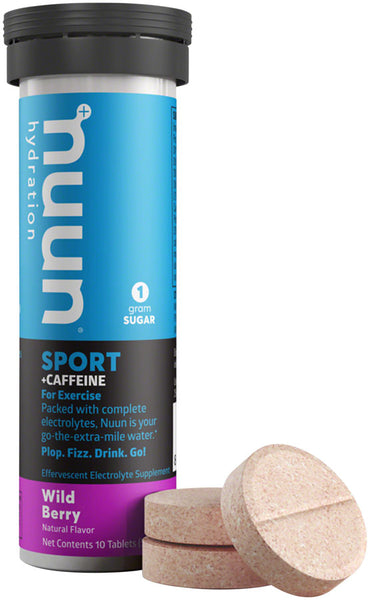 Nuun Sport + Caffeine Hydration Tablets: Wild Berry, Box of 8
