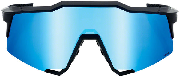 100% Speedcraft Sunglasses Matte Black, HiPER Blue Multilayer