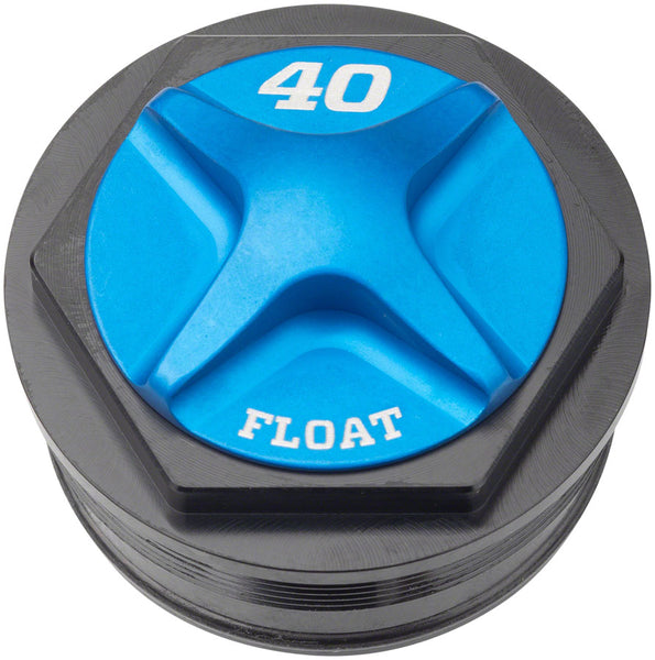 FOX Topcap Assembly - FLOAT, 40, NA 2, Blue Adjuster Knob