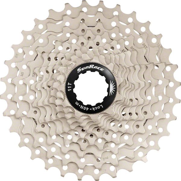 SunRace MS3 Cassette - 10 Speed, 11-42t, Silver Cassettes Cassette