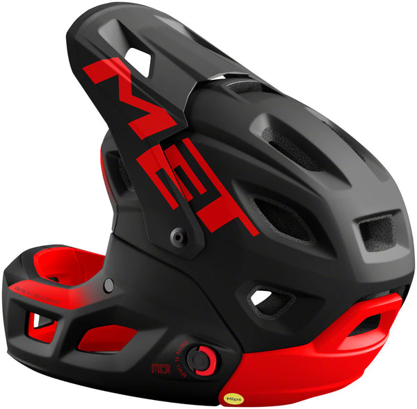 MET Parachute MCR MIPS Helmet Black Red, Small Helmets Color