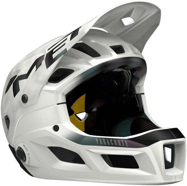 met parabellum mtb helm Parachute MCR Mips Helmet - White Iridescent Matte, Small Helmets aussie hats Color:Red/White Yellow Chrome Works KTM Macina Cross SX