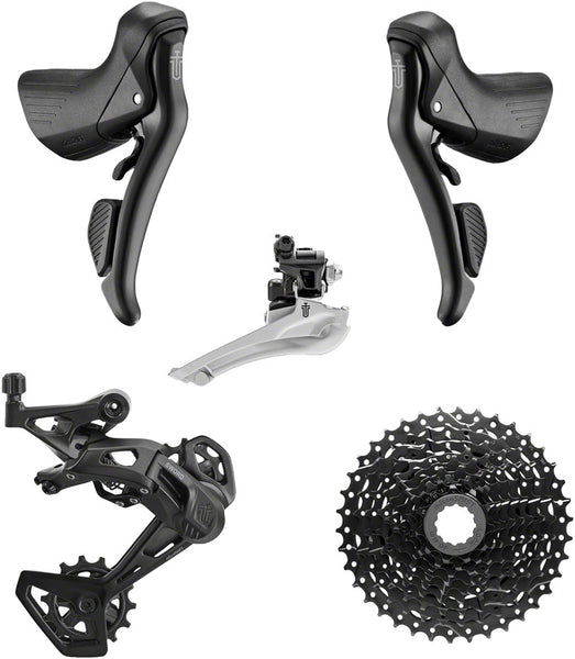 microSHIFT Sword Black 2x9-Speed Groupset - Includes Brake
