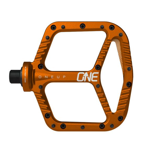 flat pedal orange OneUp Components Aluminum Pedals