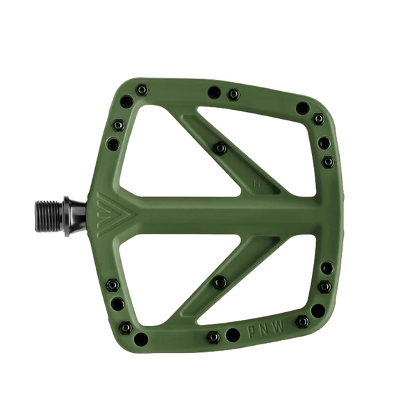 pedal green PNW Range Composite Pedals Moss Pedals Type Platform Geldwerter Vorteil Dienstfahrrad & Integrated reflectors boost visibility Spec:Material:Cotton/Polyester Color:Matte Forest Green