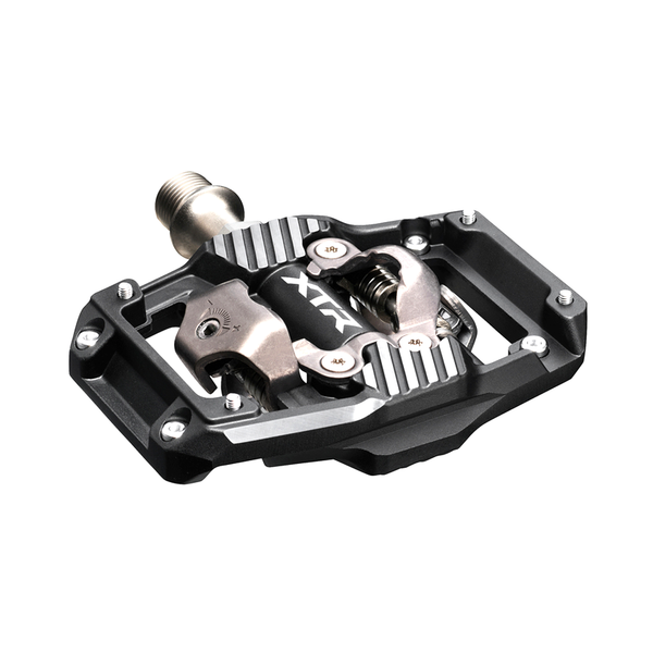 Shimano XTR M9220 Clipless SPD Pedals with Cleats, Black / Silver