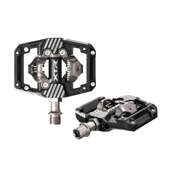 Shimano XTR M9220 Clipless SPD Pedals with Cleats, Black / Silver