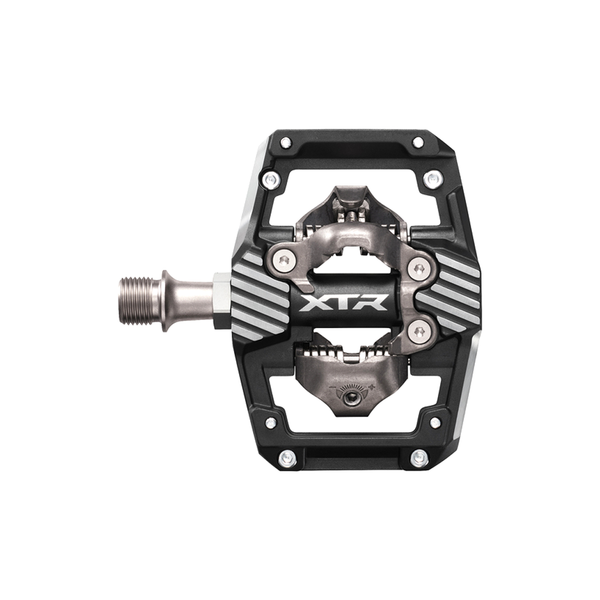 Shimano XTR M9220 Clipless SPD Pedals with Cleats, Black / Silver (CL-MT001)