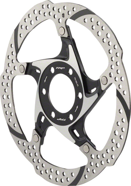 TRP-33 Disc Brake Rotor - 203mm, 6-Bolt, 1.8mm, Silver/Black Disc