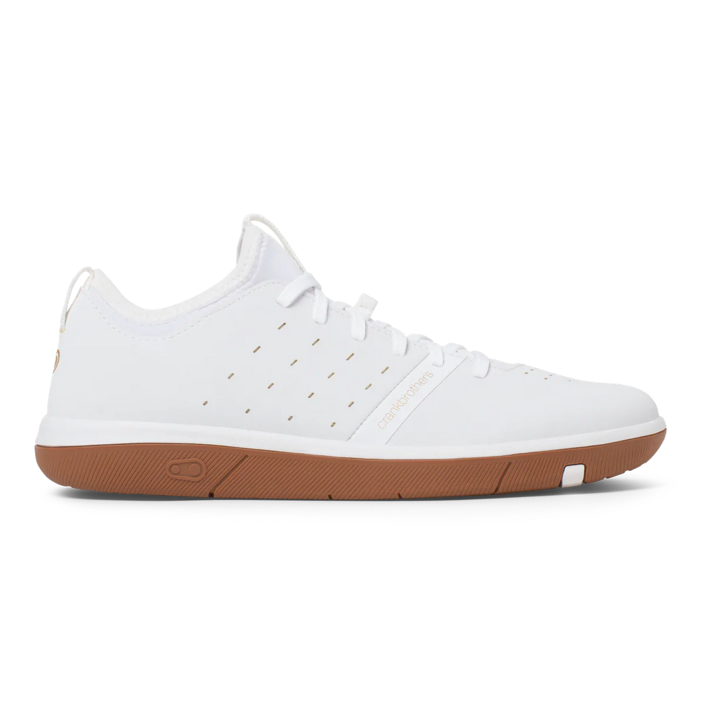 Crank Brothers Stamp Street Fabio Men's Flat Shoe - White/Gum Flat Shoe Stamp Street Fabio Shoe