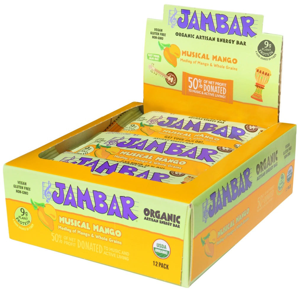 Jambar Musical Mango - 12 Bar Box MPN: JBR-BX-12-MM Bars Energy Bar