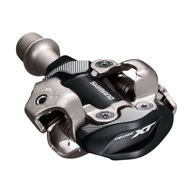 shimano deore xt clipless pedals Shimano XT M8100 Deore Clipless SPD Pedals with Cleats, Black / Silver (SM-SH51)