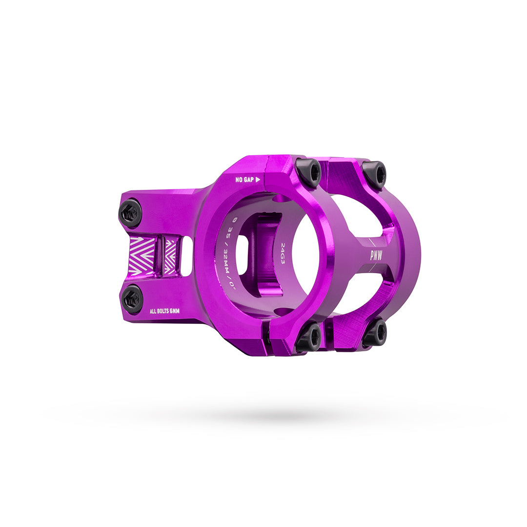PNW Components Loam Stem, 31.8 Clamp, Fruit Snacks Purple Stems