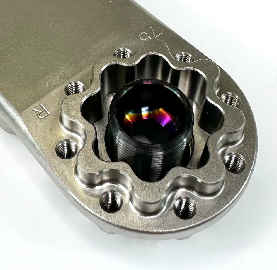 5DEV Road / Gravel / XC Titanium Crankset, 73mm BB, 29mm "DUB" Boost, 170mm, Raw MPN: RT170-73-51 UPC: 0850058721675 Crankset Road / Gravel / XC Titanium Crankset