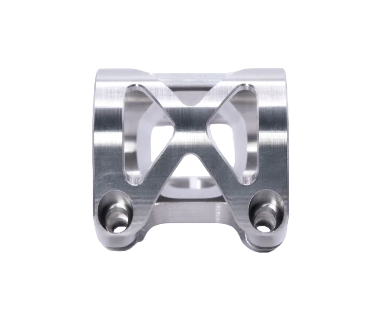 5DEV 2 Bolt Titanium Stem, 35mm Clamp, 32mm Length, Raw/Clear - Stems - 2 Bolt Titanium Stem