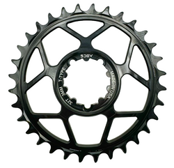 5Dev T-Type Aluminum Chainring, Black, Sram 8 Bolt, 30 Tooth, 3mm Offset MPN: CRA-T8-30-01 UPC: 850058721156 Direct Mount Chainrings Aluminum 8 Bolt Chainring