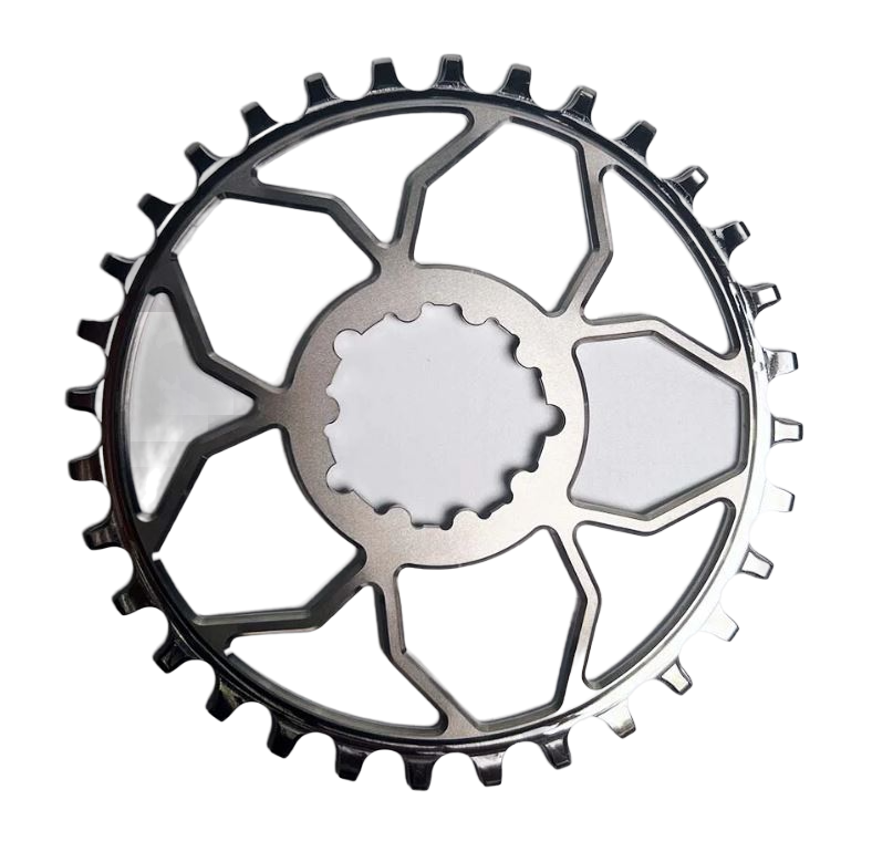 5Dev Ultra Light Titanium Chainring, Raw, 3 Bolt, 3mm Offset Direct Mount Chainrings Ultra Light Titanium Chainring