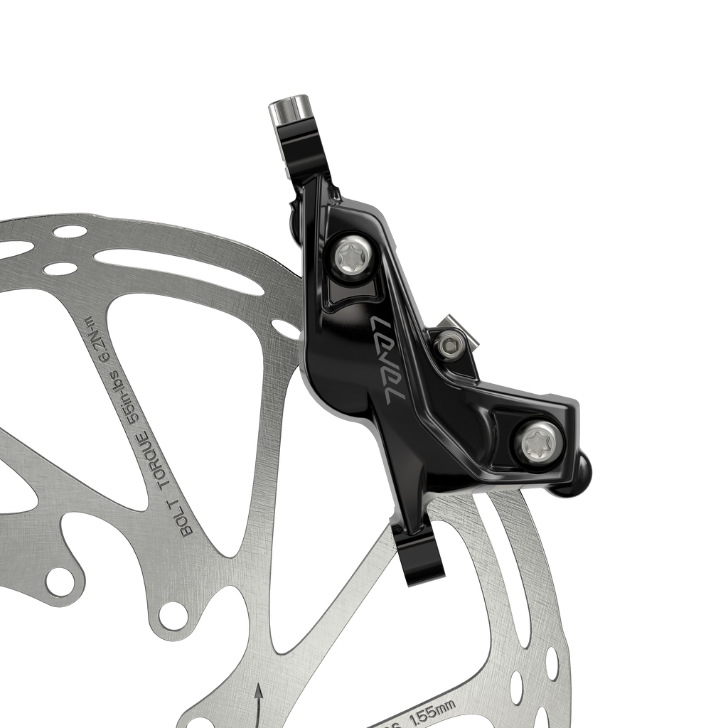 SRAM Level Silver Stealth Disc Brake Caliper Assembly - Front/Rear, Post Mount, 4-Piston, Black, C1 MPN: 11.5018.056.019 UPC: 710845891380 Disc Brake Calipers Level Stealth Series Disc Brake Calipers