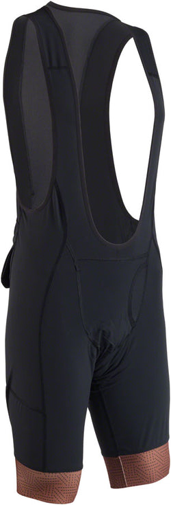 KETL Mtn Canyon MTB Bib: Triple Pocket Chamois Mountain Bike Specific Bibs Black/Rust Men's Short/Bib Short Canyon Bib