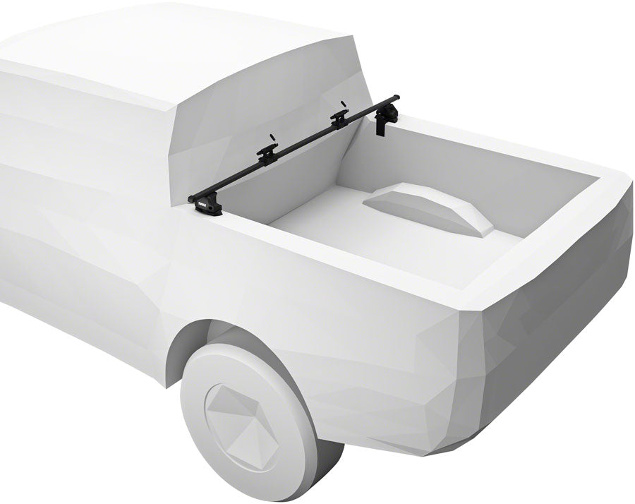 Thule Bed Rider Pro Fork Mount Truck Bed Rack - Compact MPN: 822101 UPC: 091021680227 Van/Truck Bed Rack Bed Rider Pro Fork Mount Truck Bed Rack