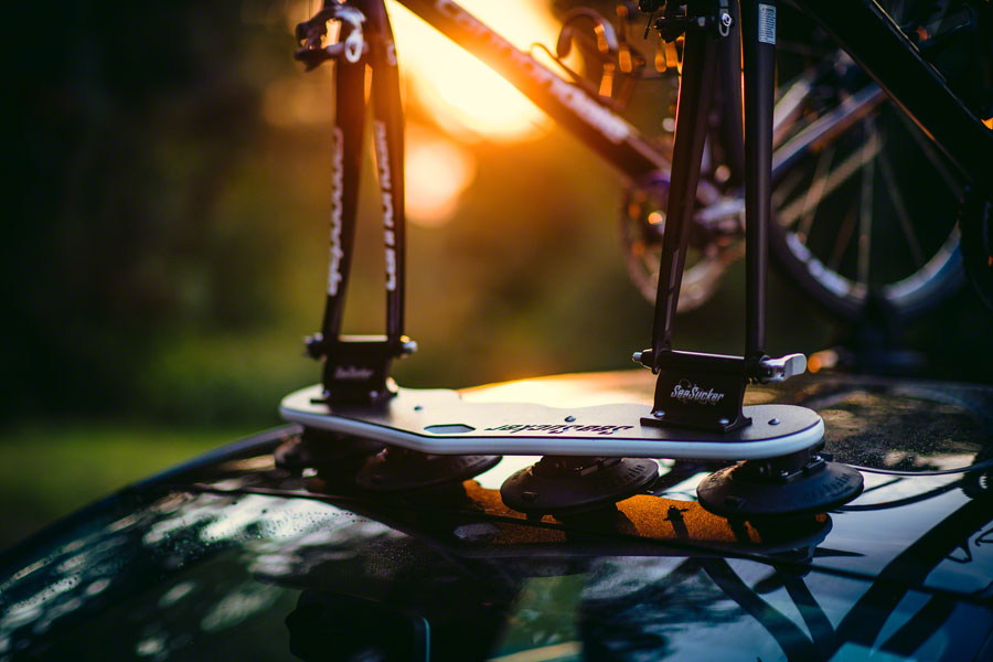 SeaSucker Mini Bomber 2-Bike Roof Rack - HUSKE QR Fork Mounts and