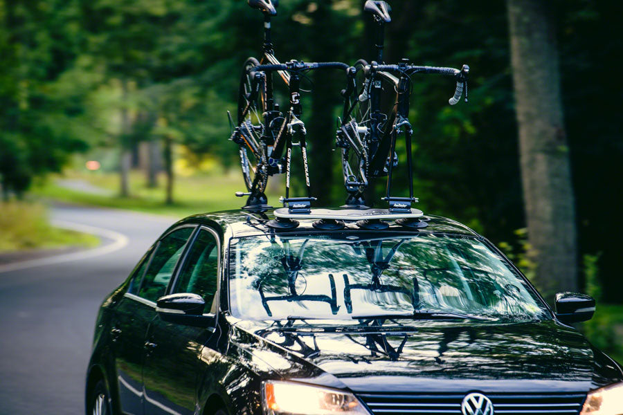 SeaSucker Mini Bomber 2-Bike Roof Rack - HUSKE QR Fork Mounts and Rear Wheel Holders, Black MPN: BM2006 UPC: 810046210017 Roof Rack Bike Carrier Mini Bomber Roof Rack