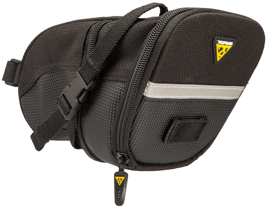 Topeak Aero Wedge Seat Bag Strap/On: Large, Black