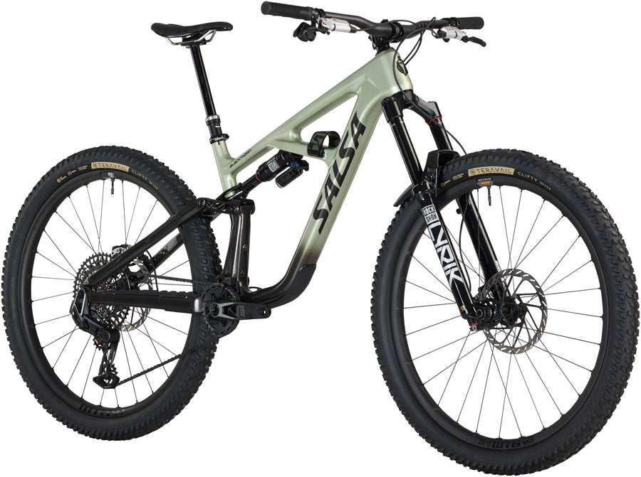 Salsa Blackthorn 145 C XO AXS Transmission Bike - 29", Carbon, CoffeeBlack / Sage, Large - Mountain Bike - Blackthorn 145 C XO Eagle AXS Transmission Bike - Coffee Black/Sage