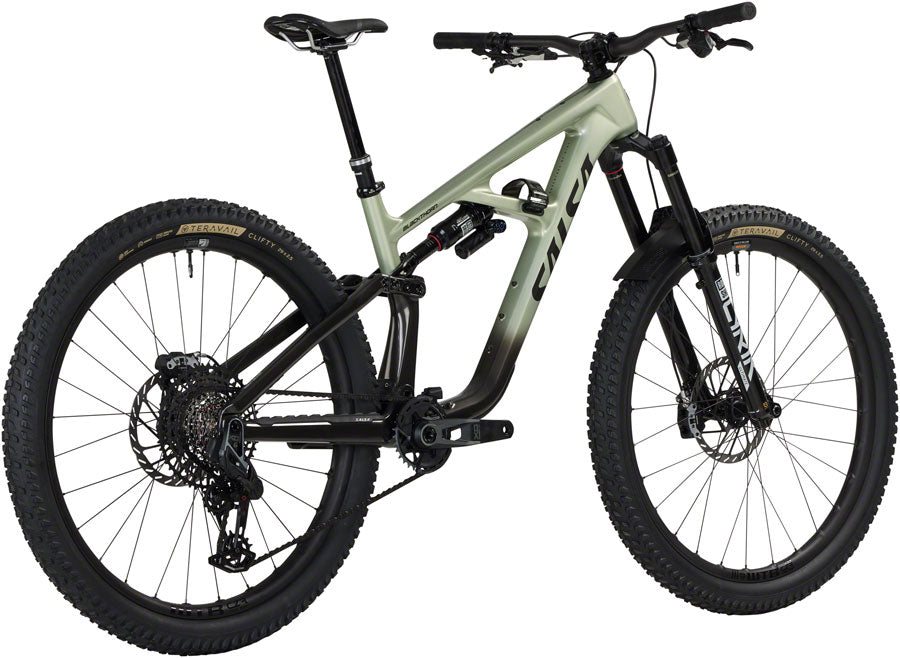 Salsa Blackthorn 145 C X0 AXS Transmission Bike - 29", Carbon, CoffeeBlack / Sage, Medium MPN: 06-003615 UPC: 657993411056 Mountain Bike Blackthorn 145 C X0 Eagle AXS Transmission Bike - Coffee Black/Sage