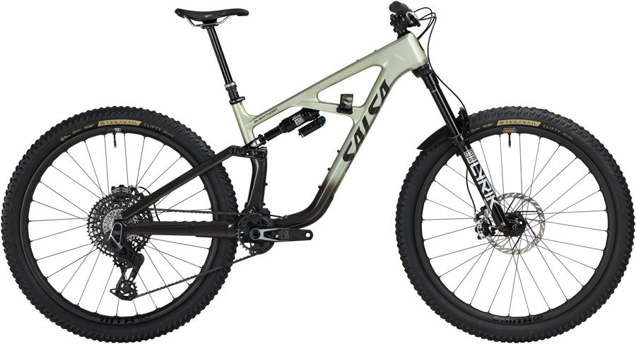 Salsa Blackthorn 145 C XO AXS Transmission Bike - 29", Carbon, CoffeeBlack / Sage, Large MPN: 06-003615 UPC: 657993411070 Mountain Bike Blackthorn 145 C XO Eagle AXS Transmission Bike - Coffee Black/Sage