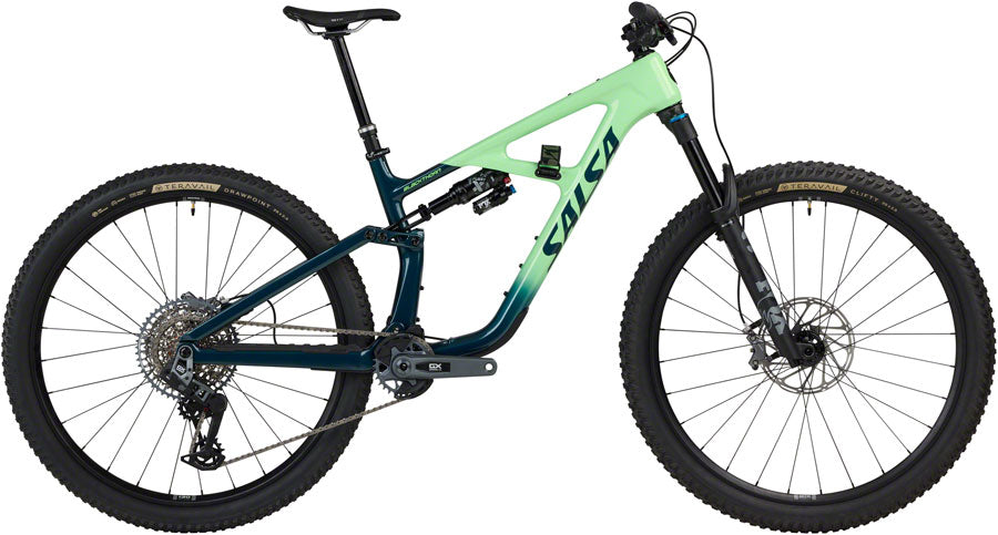 Salsa Blackthorn 125 C GX AXS Transmission Bike - 29", Carbon, Slate / Citrus, Small MPN: 06-003621 UPC: 657993416389 Mountain Bike Blackthorn 125 C GX Eagle AXS Transmission Bike - Slate/Citrus