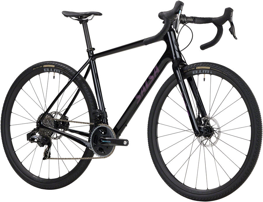 Salsa Warbird C Force AXS Wide Bike - 700c, Carbon, Gloss Black, 57.5cm - All-Road Bike - Warbird C Force AXS Wide Bike - Gloss Black
