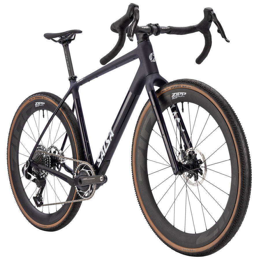Salsa Flyway C DLX RED XPLR AXS 13 Bike - 700c, Carbon, Midnight, Medium/Large - All-Road Bike - Flyway C DLX RED XPLR AXS 13 Bike - Midnight