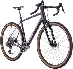 Salsa Flyway C Rival XPLR AXS 13 SUS Bike - 700c, Carbon, Blackberry, X-Large - All-Road Bike - Flyway C Rival XPLR AXS 13 Suspension Bike - Blackberry