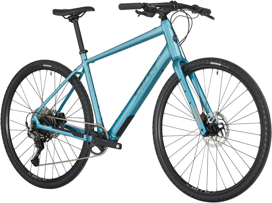 Salsa Confluence Flat Bar Cues 11 Ebike - 700c, Aluminum, Dark Cyan, Medium - Ebike - Confluence Cues 11 Flat Bar Ebike - Dark Cyan