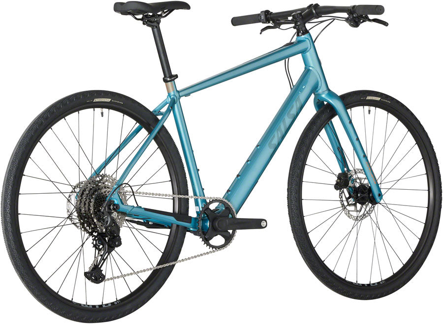 Salsa Confluence Flat Bar Cues 11 Ebike - 700c, Aluminum, Dark Cyan, Medium - Ebike - Confluence Cues 11 Flat Bar Ebike - Dark Cyan