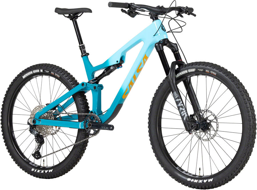 Salsa Rustler Carbon SLX Bike - 27.5", Carbon, Teal Fade, X-Large - Mountain Bike - Rustler C SLX Bike - Teal Fade