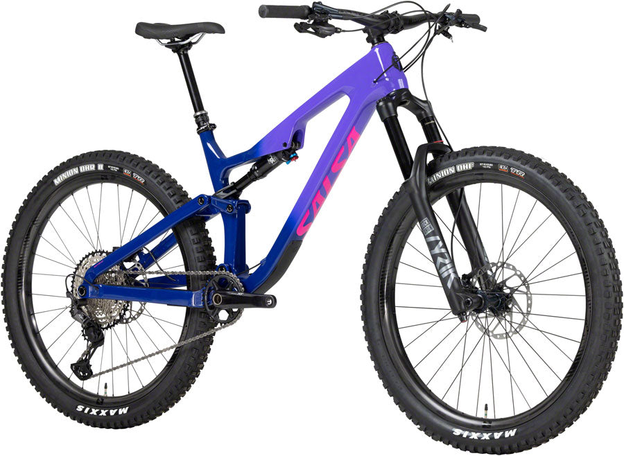 Salsa Rustler Carbon XT Bike - 27.5", Carbon, Purple Fade, Medium - Mountain Bike - Rustler C XT Bike - Purple Fade