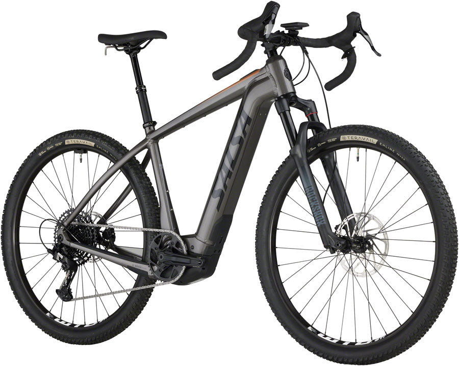 Salsa Tributary Apex Eagle SUS Ebike - 29", Aluminum, Charcoal, Large - Ebike - Tributary Apex 1 Front Suspension Ebike - Charcoal