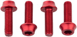 Wolf Tooth Water Bottle Cage Bolts - Set/4, Aluminum, Red MPN: 4WBBOLTRED UPC: 812719025133 Water Bottle Cage Hardware Bottle Cage Bolts