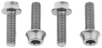 Wolf Tooth Water Bottle Cage Bolts - Set/4, Aluminum, Silver MPN: 4WBBOLTSIL UPC: 812719026147 Water Bottle Cage Hardware Bottle Cage Bolts