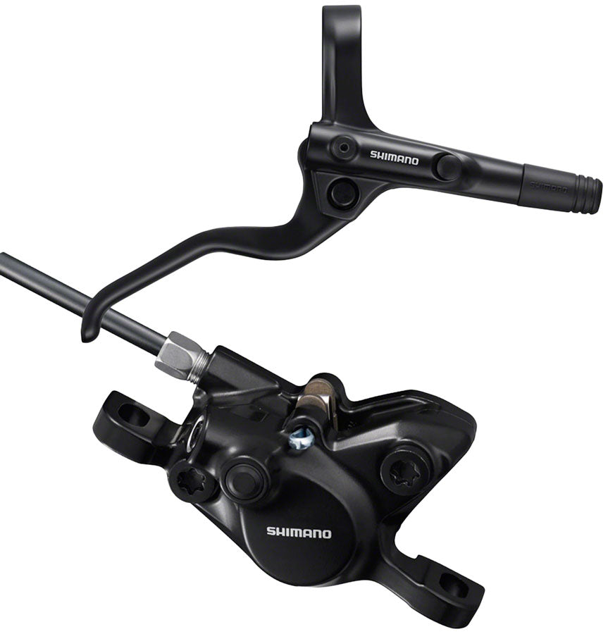 Shimano BR-MT200 Disc Brake and BL-MT201 Lever - Rear, Hydraulic, 2-Piston, Post Mount, Black MPN: EMT201KRRXRA170 UPC: 689228881525 Disc Brake & Lever BR-MT200/BL-MT201 Disc Brake and Lever Set