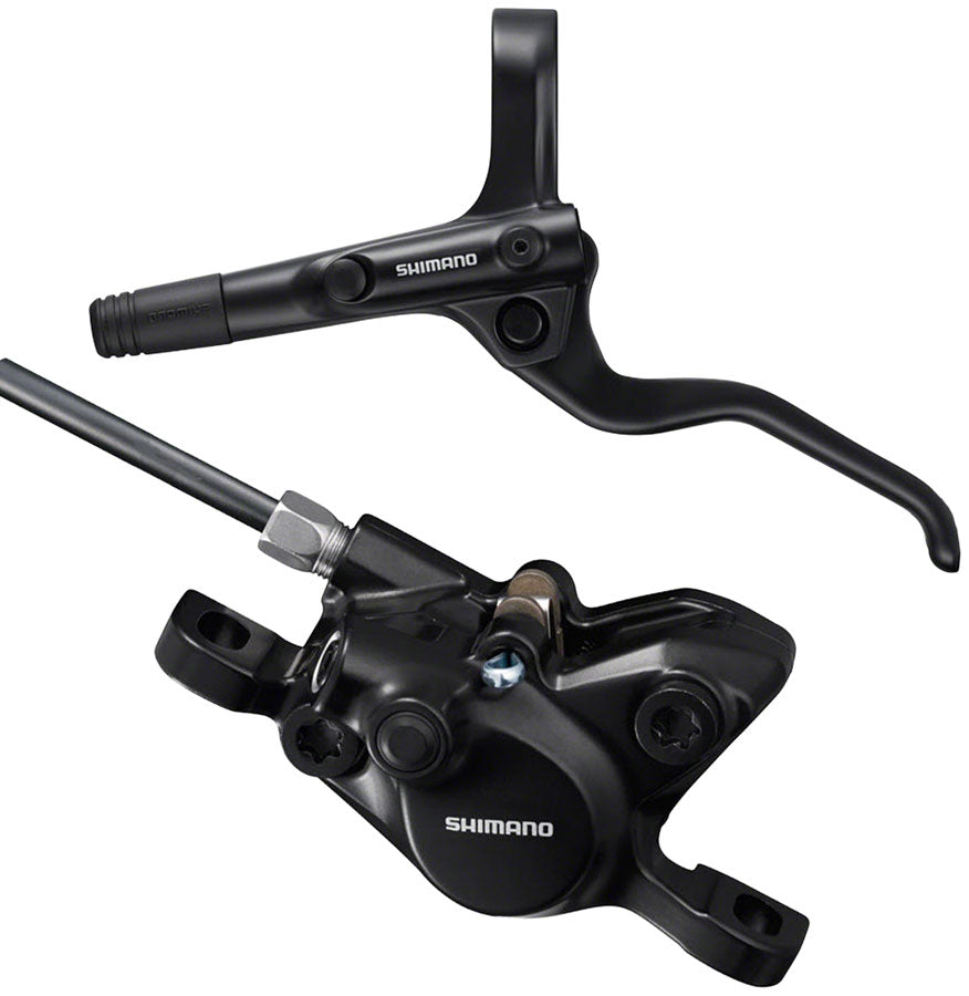 Shimano BR-MT200 Disc Brake and BL-MT201 Lever - Front, Hydraulic, 2-Piston, Post Mount, Black MPN: EMT201KLFPRA100 UPC: 689228881549 Disc Brake & Lever BR-MT200/BL-MT201 Disc Brake and Lever Set