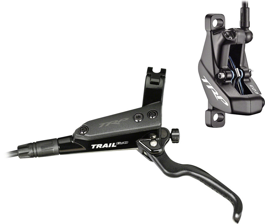 TRP Trail EVO Disc Brake and Lever - Rear, Hydraulic, Post Mount, Black