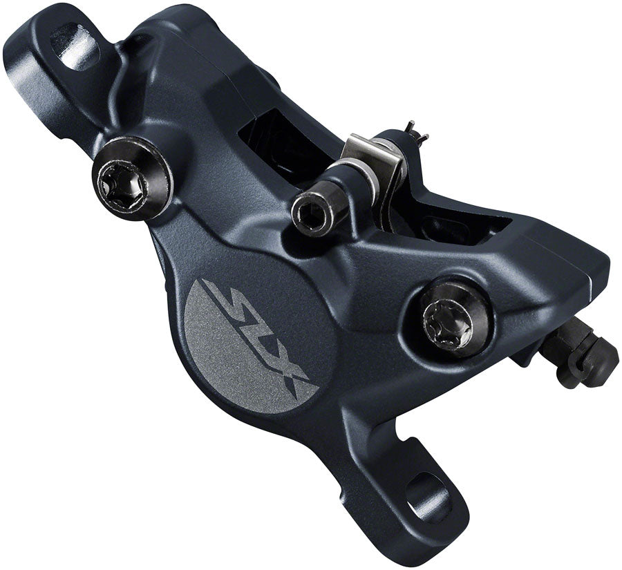 Shimano SLX BR-M7100 2-Piston Post-Mount Disc Brake Caliper, Metal Pads with Fins, Black MPN: IBRM7100MPMF UPC: 192790442679 Disc Brake Calipers SLX BR-M7100