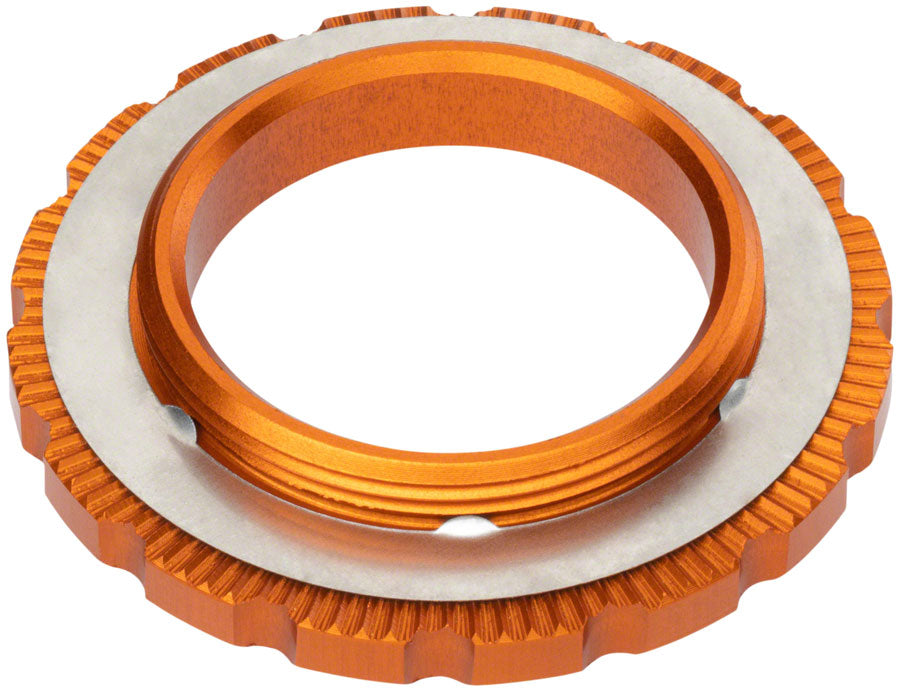 Wolf Tooth CenterLock Rotor Lockring - External Splined, Orange - Disc Rotor Parts and Lockrings - CenterLock Rotor External Splined Lockring