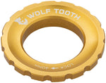 Wolf Tooth CenterLock Rotor Lockring - External Splined, Gold MPN: RTR-LCKRNG-GLD UPC: 810006805659 Disc Rotor Parts and Lockrings CenterLock Rotor External Splined Lockring