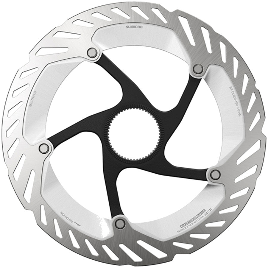 Shimano RT-CL800 ME Disc Brake Rotor - 180mm, Centerlock, External Spline Lockring Included MPN: IRTCL800ME UPC: 192790309569 Disc Rotor RT-CL800 Disc Brake Rotor