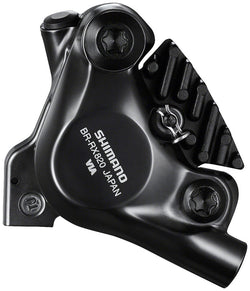 Shimano GRX BR-RX820 Hydraulic Disc Brake Caliper - Front, Flat-Mount, W/Bracket for 140/160mm Rotor (Assembled for MPN: IBRRX820F6RF UPC: 192790241630 Disc Brake Calipers GRX BR-RX820 Disc Brake Caliper